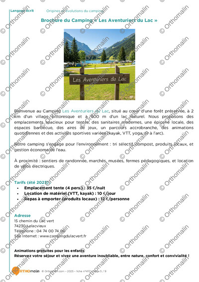 Page 5 de la fiche