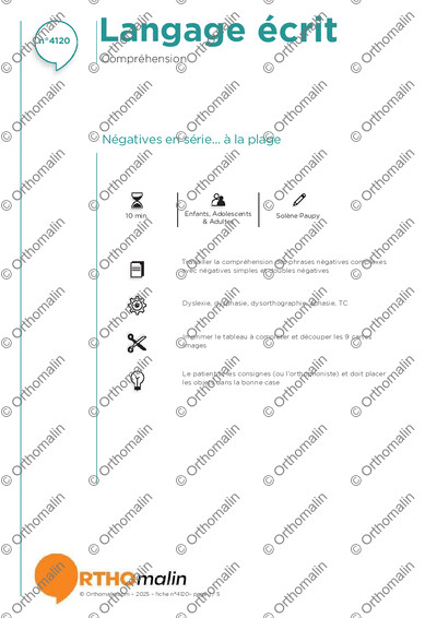 Page 1 de la fiche