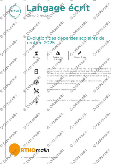 Page 1 de la fiche