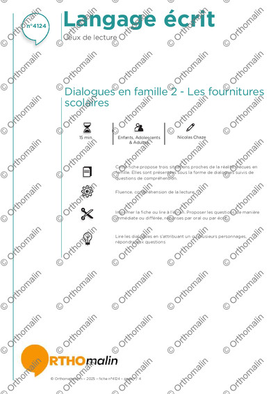Page 1 de la fiche