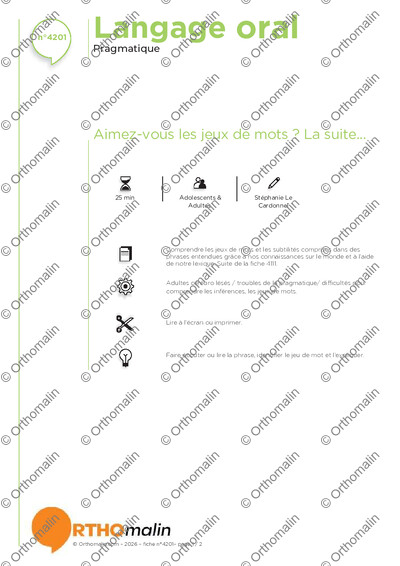 Page 1 de la fiche