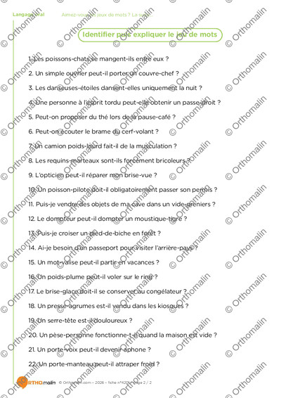 Page 2 de la fiche