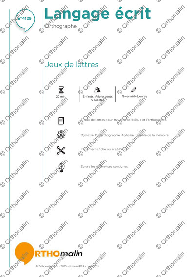 Page 1 de la fiche
