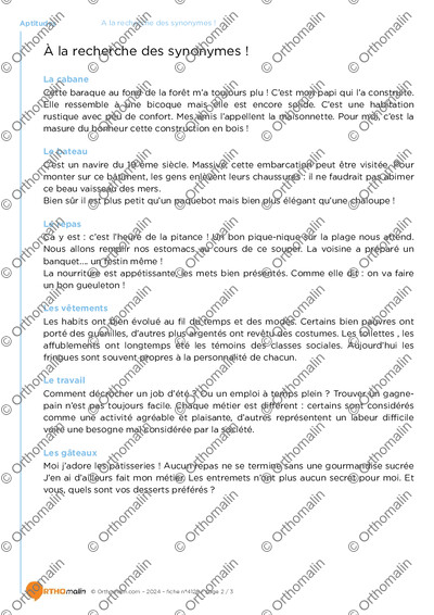 Page 2 de la fiche