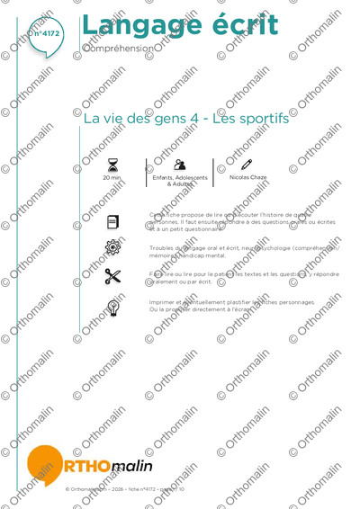 Page 1 de la fiche