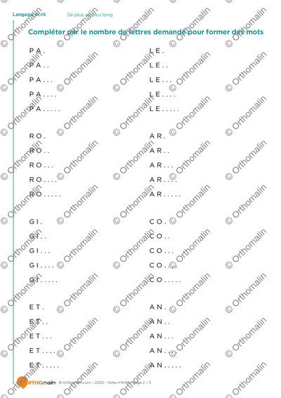 Page 2 de la fiche