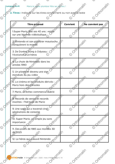 Page 11 de la fiche