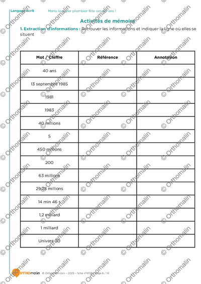 Page 6 de la fiche
