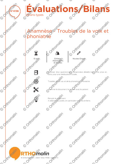 Page 1 de la fiche