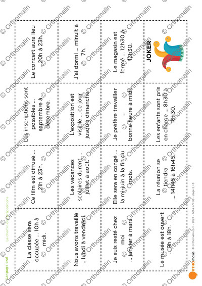 Page 2 de la fiche