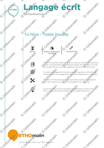 Page 1 de la fiche