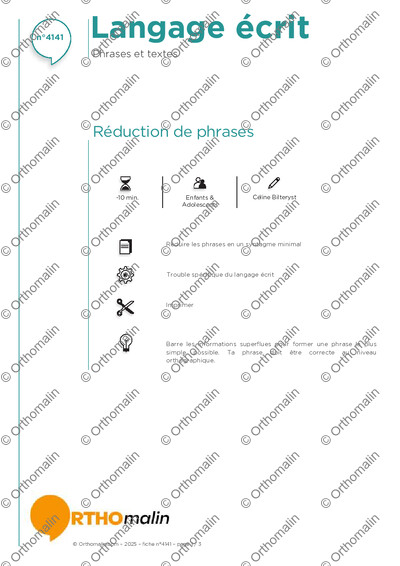 Page 1 de la fiche
