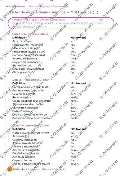 Page 2 de la fiche