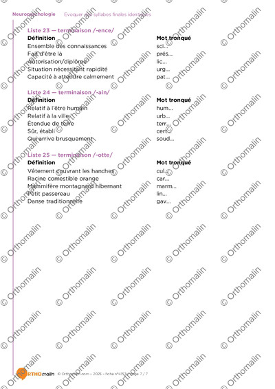 Page 7 de la fiche