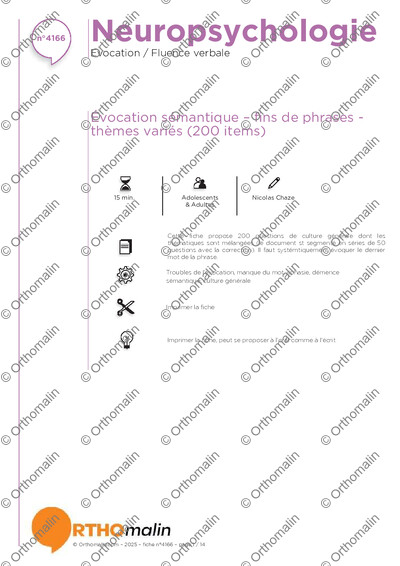Page 1 de la fiche