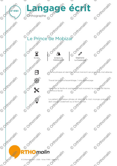 Page 1 de la fiche