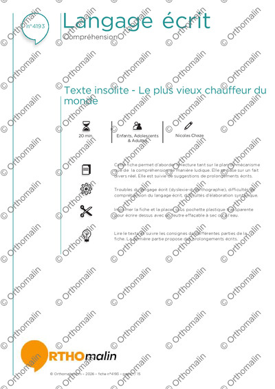 Page 1 de la fiche