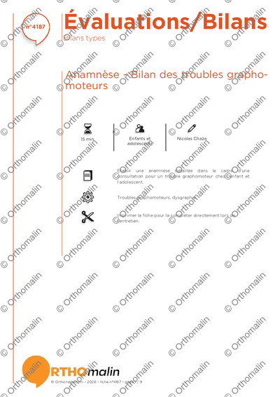 Page 1 de la fiche