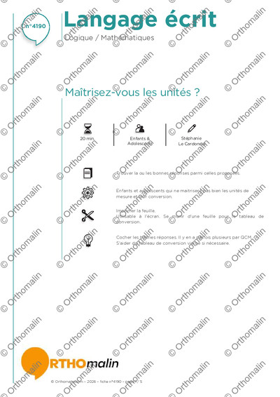 Page 1 de la fiche