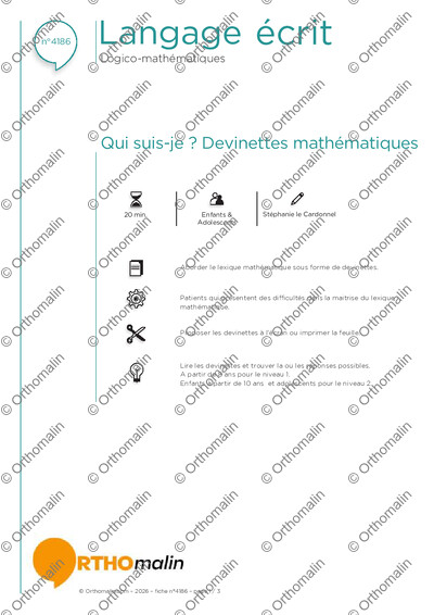 Page 1 de la fiche