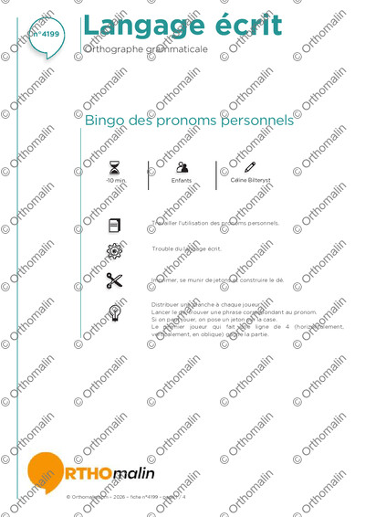 Page 1 de la fiche