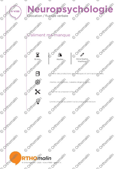 Page 1 de la fiche
