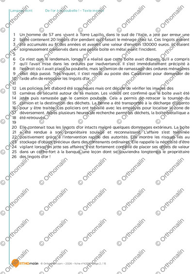 Page 2 de la fiche
