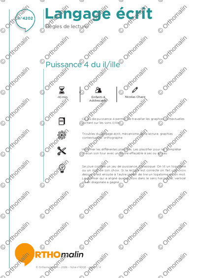 Page 1 de la fiche