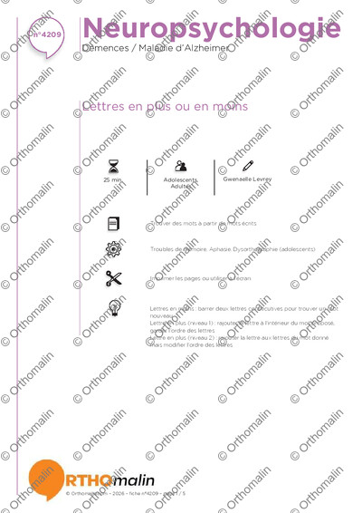 Page 1 de la fiche