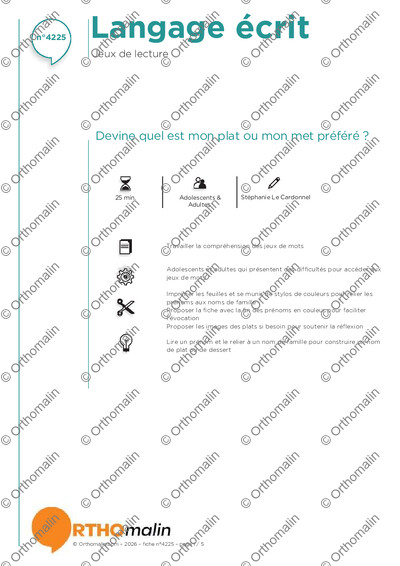 Page 1 de la fiche