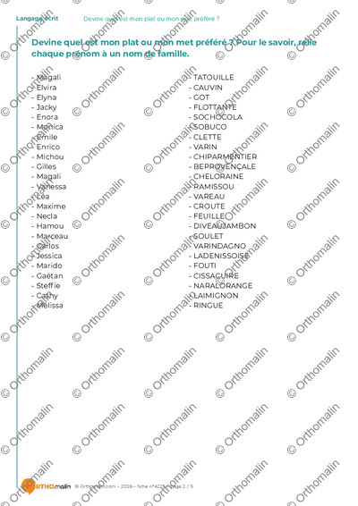 Page 2 de la fiche