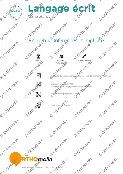 Page 1 de la fiche