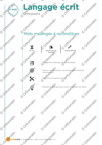 Page 1 de la fiche