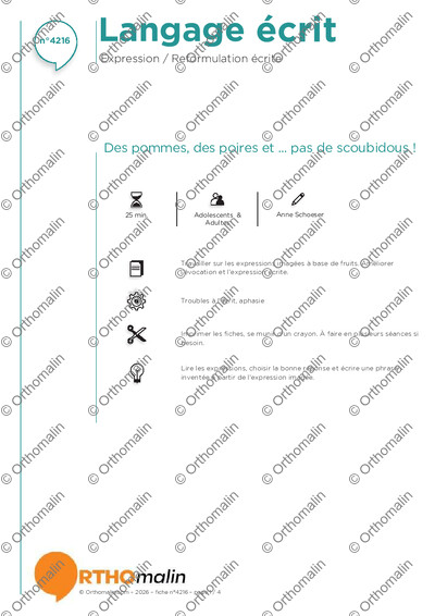 Page 1 de la fiche