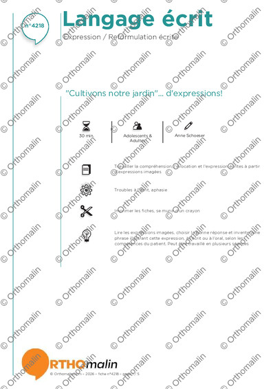 Page 1 de la fiche