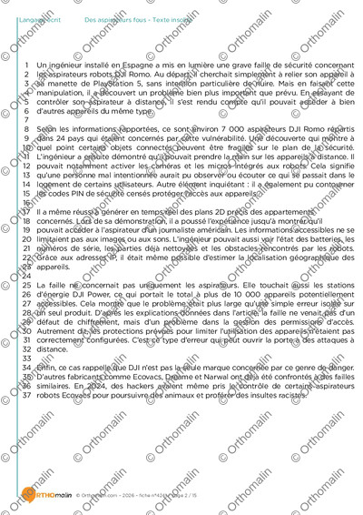 Page 2 de la fiche