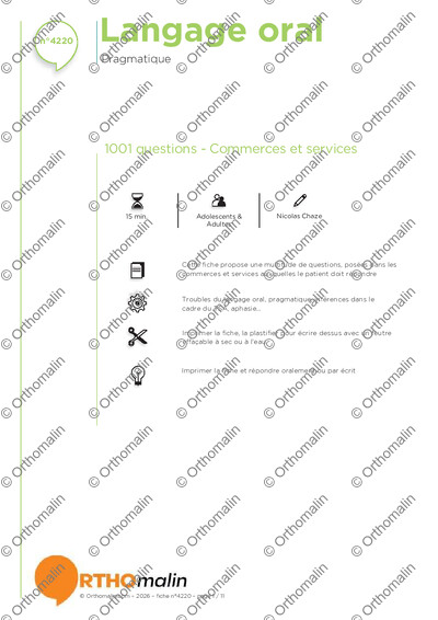 Page 1 de la fiche