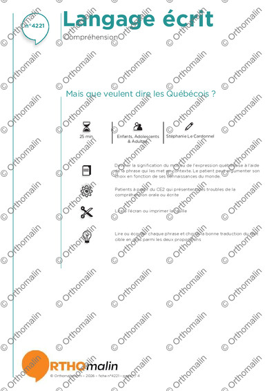 Page 1 de la fiche