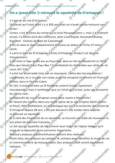 Page 2 de la fiche