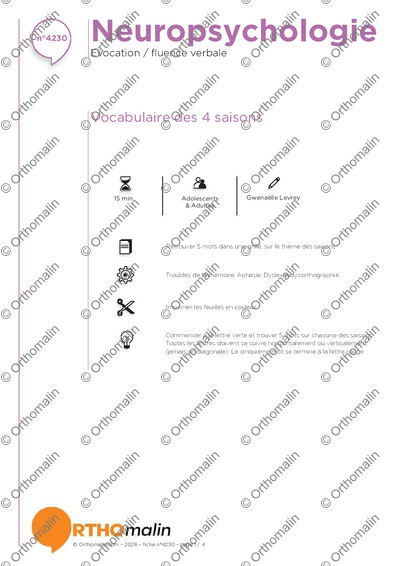 Page 1 de la fiche