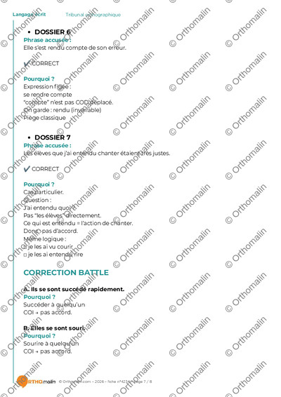 Page 7 de la fiche