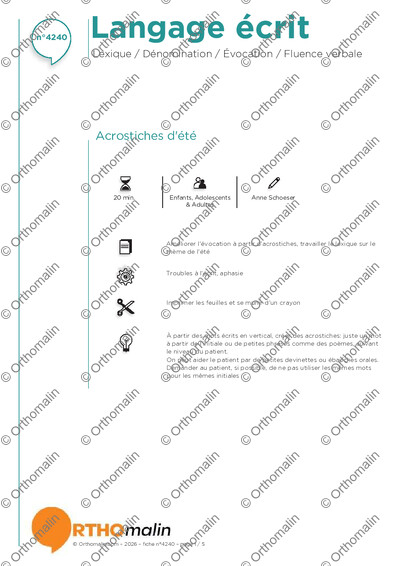Page 1 de la fiche