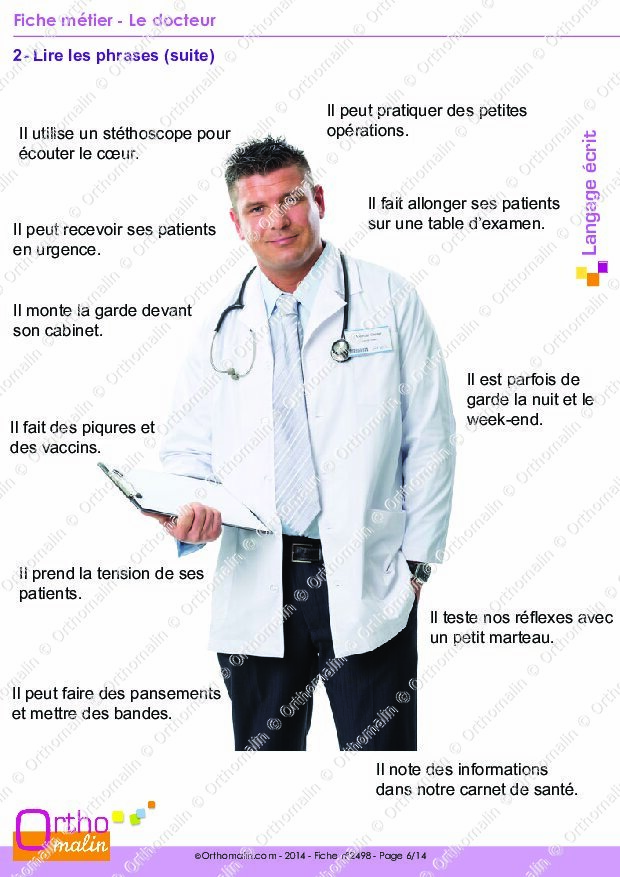 Ressource orthophonie Fiche métier Le docteur Orthomalin