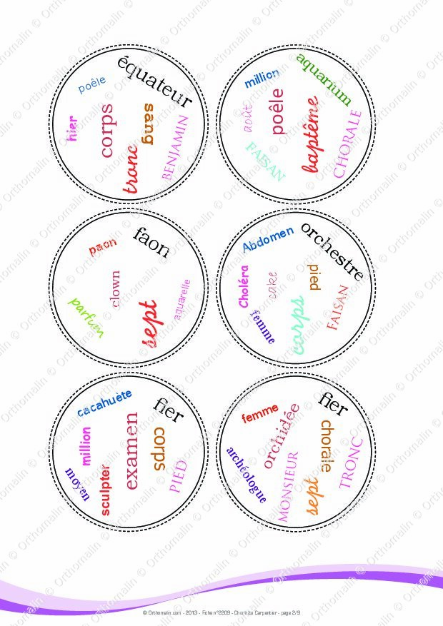 des formation mots irréguliers Orthomalin mots des Dobble des formation mots irréguliers Orthomalin mots des Dobble