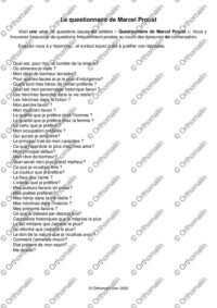 Questionnaire de Proust