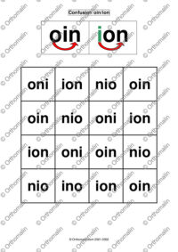 Confusion oin/ion