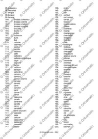 Liste de mots