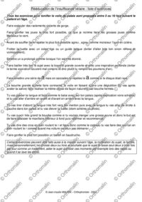 Rééducation de l'insuffisance vélaire