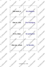Jeu de lecture : éléments en moins ou en trop
