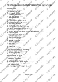 Fins de phrases